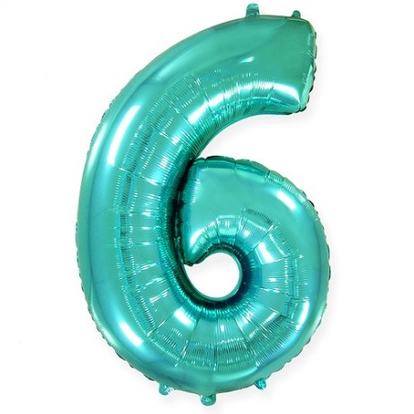 Цифра фольгированная 6 Тиффани